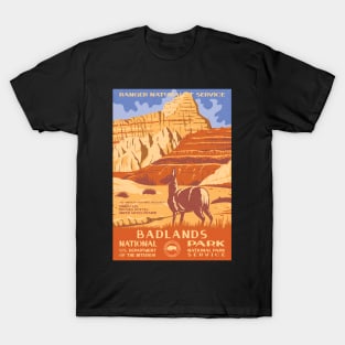 Badlands National Park Vintage WPA Poster T-Shirt